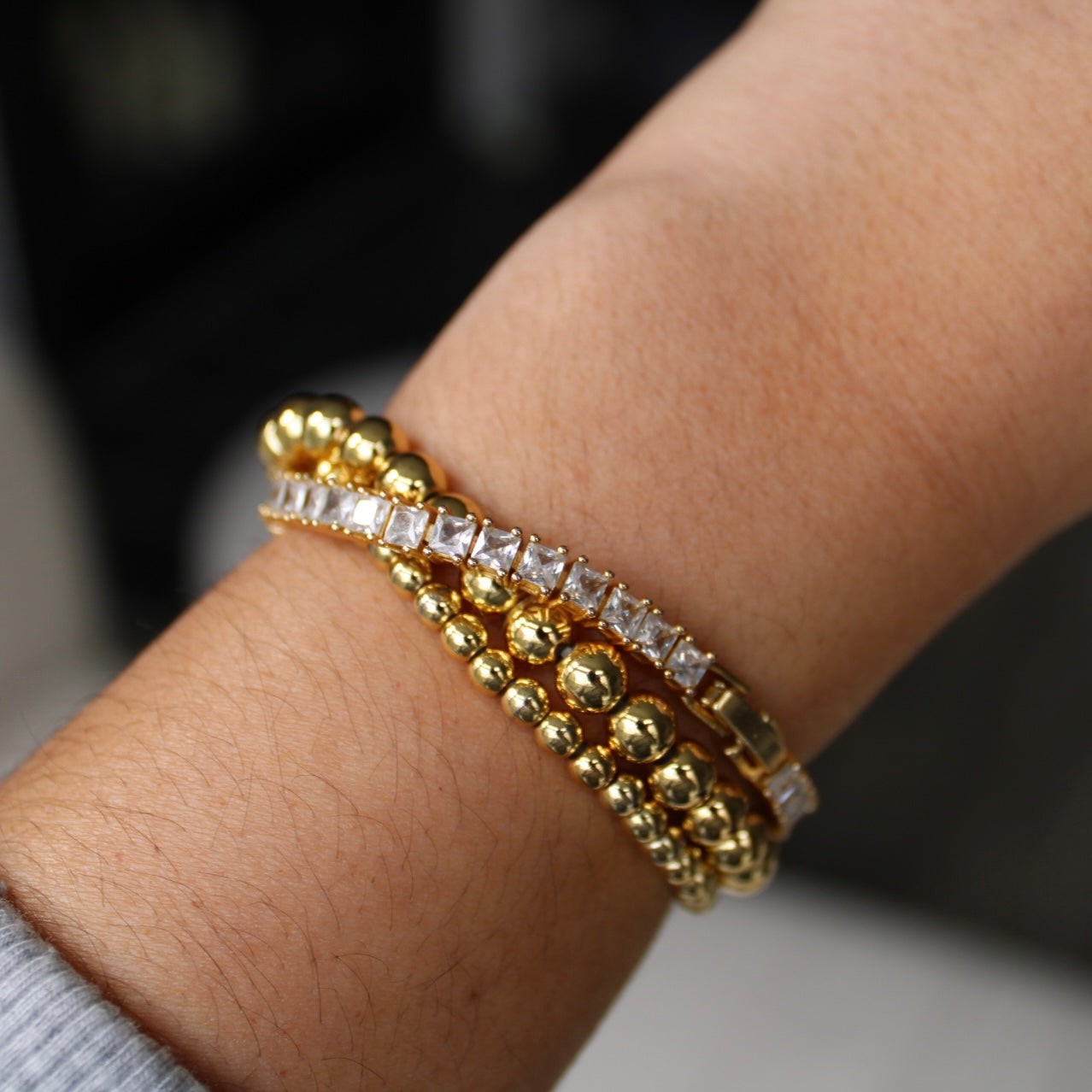 18k Gold Filled Stacking Bracelet