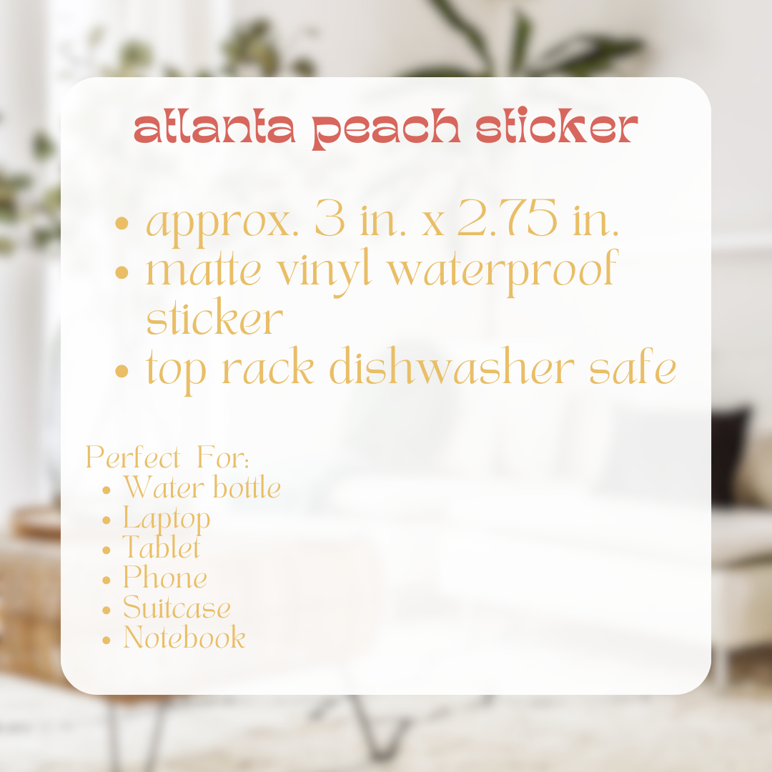 atlanta peach sticker
