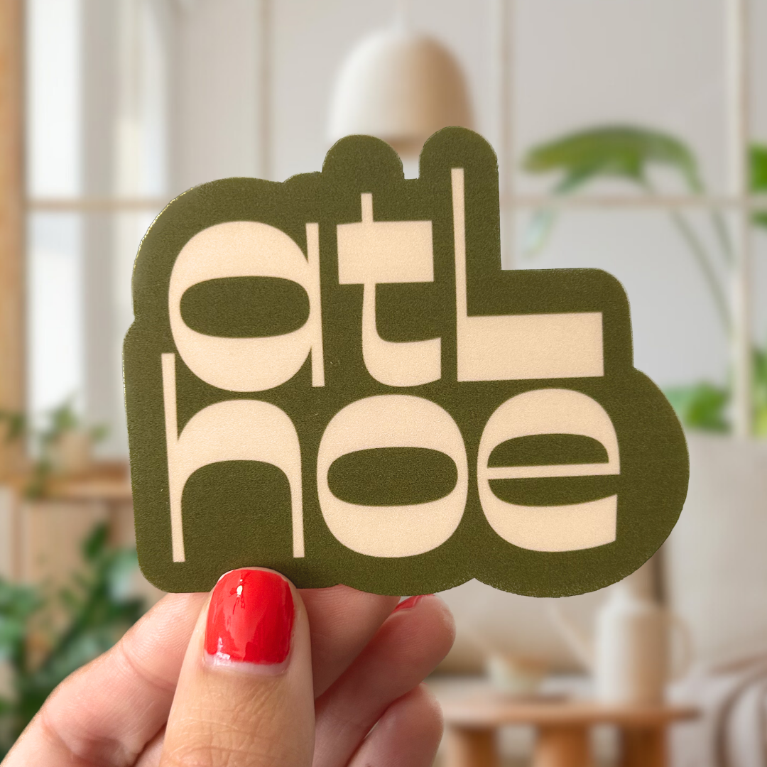 atl hoe sticker - green