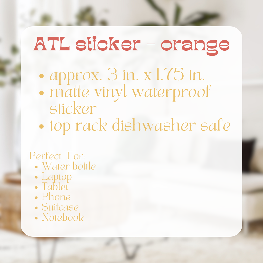 atl sticker - orange