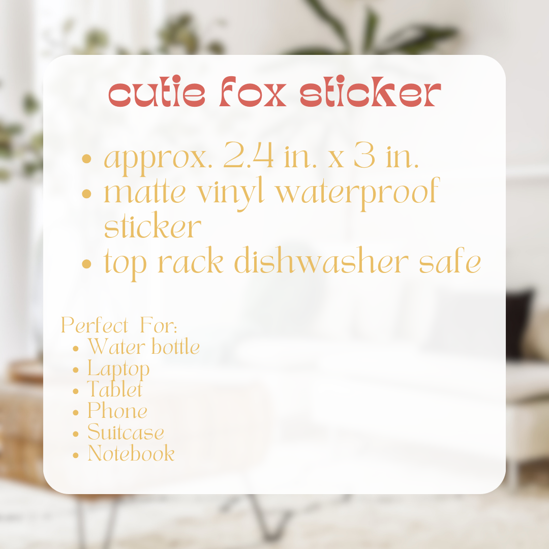 cutie fox sticker