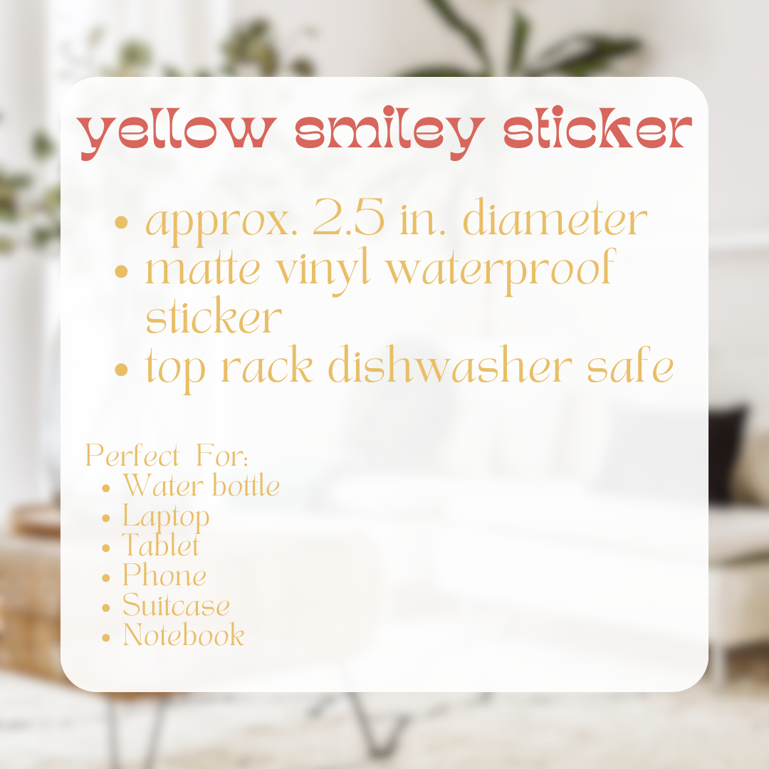 yellow smiley sticker