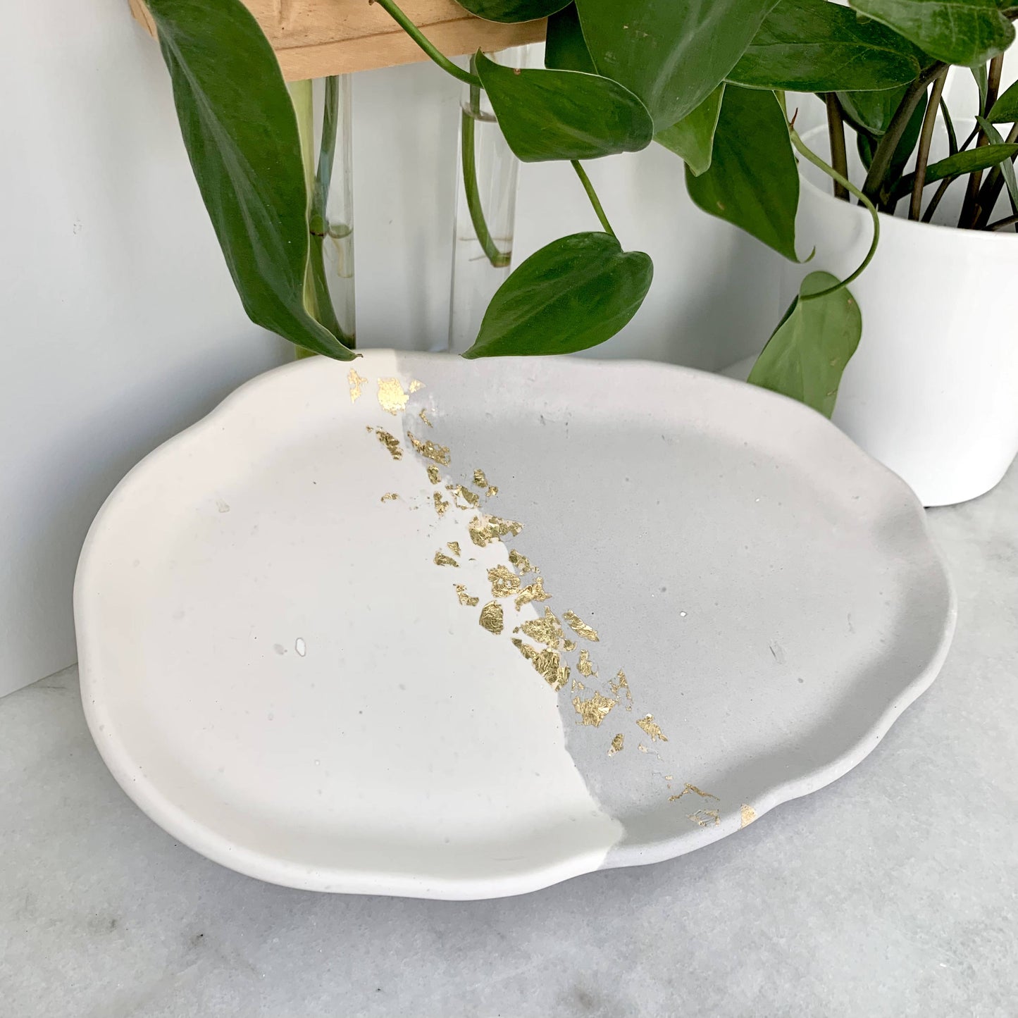 Wavy Tray in Slate + Ivory