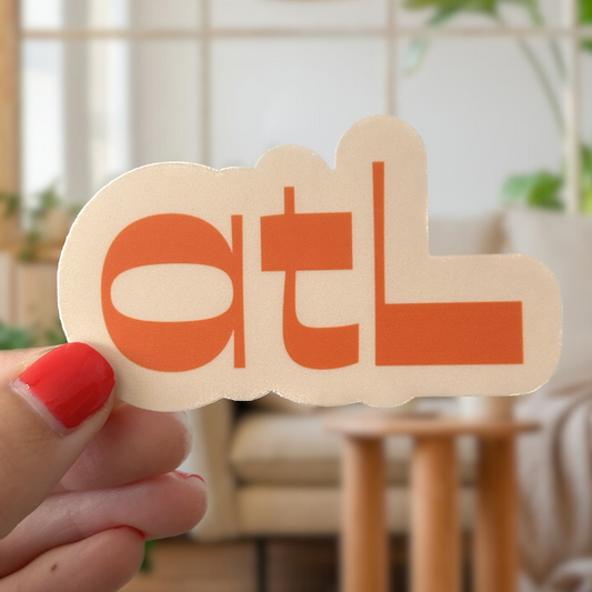 atl sticker - orange