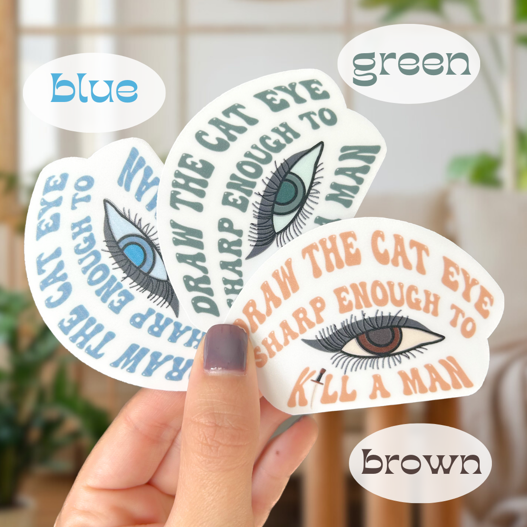 draw the cat eye sticker [3 colors available]