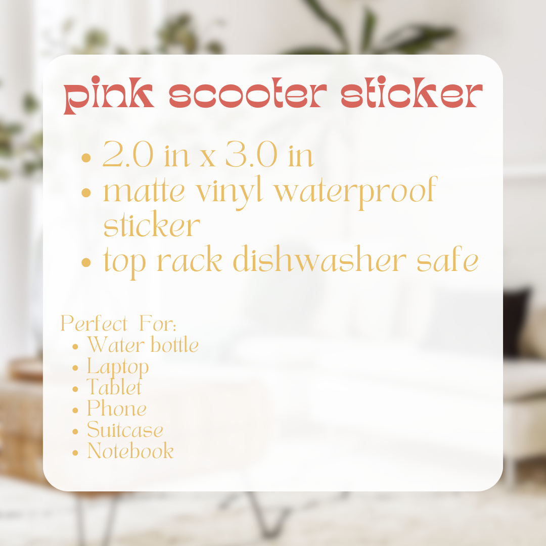 pink scooter sticker