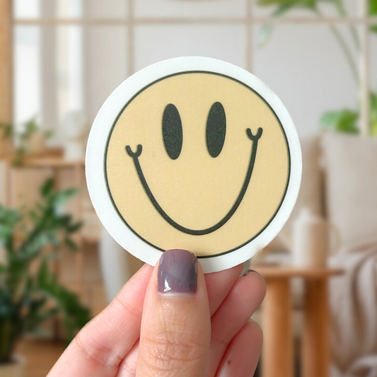 yellow smiley sticker