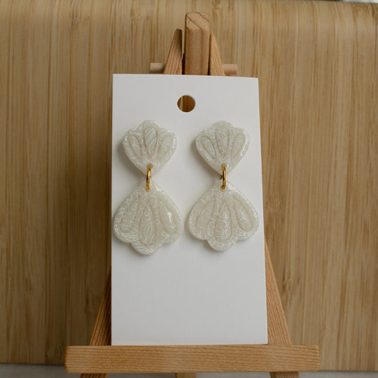 Shell Drops - Floral Ivory